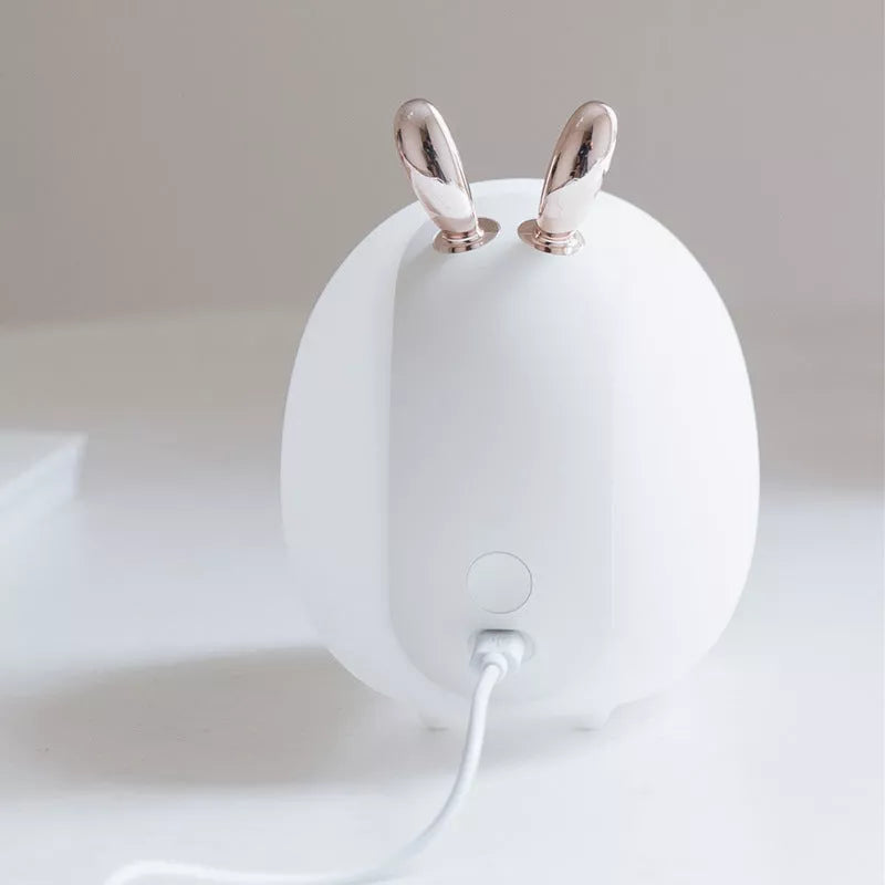 Cartoon Deer Night Light USB Charge Rabbit Silicone Lamp with soft LED glow