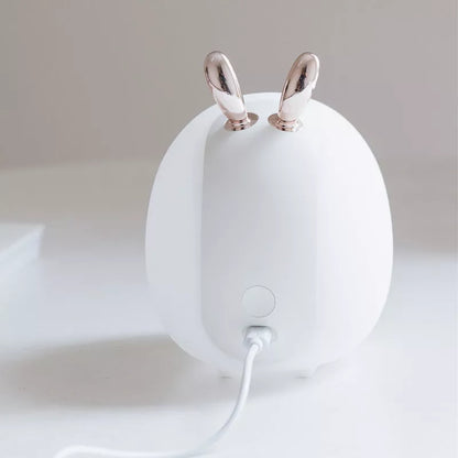 Cartoon Deer Night Light USB Charge Rabbit Silicone Lamp with soft LED glow