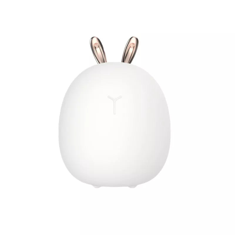 Cartoon Deer Night Light USB Charge Rabbit Silicone Lamp with soft LED glow
