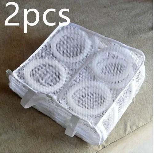 Machine Wash Shoes Magic Protective Mesh Bag in various colors for safe shoe cleaning