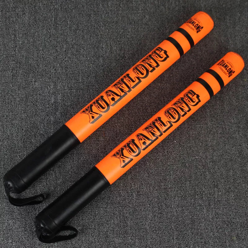 High-visibility boxing reaction stick for training, available in orange, green, and pink