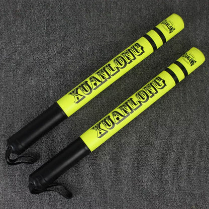 High-visibility boxing reaction stick for training, available in orange, green, and pink