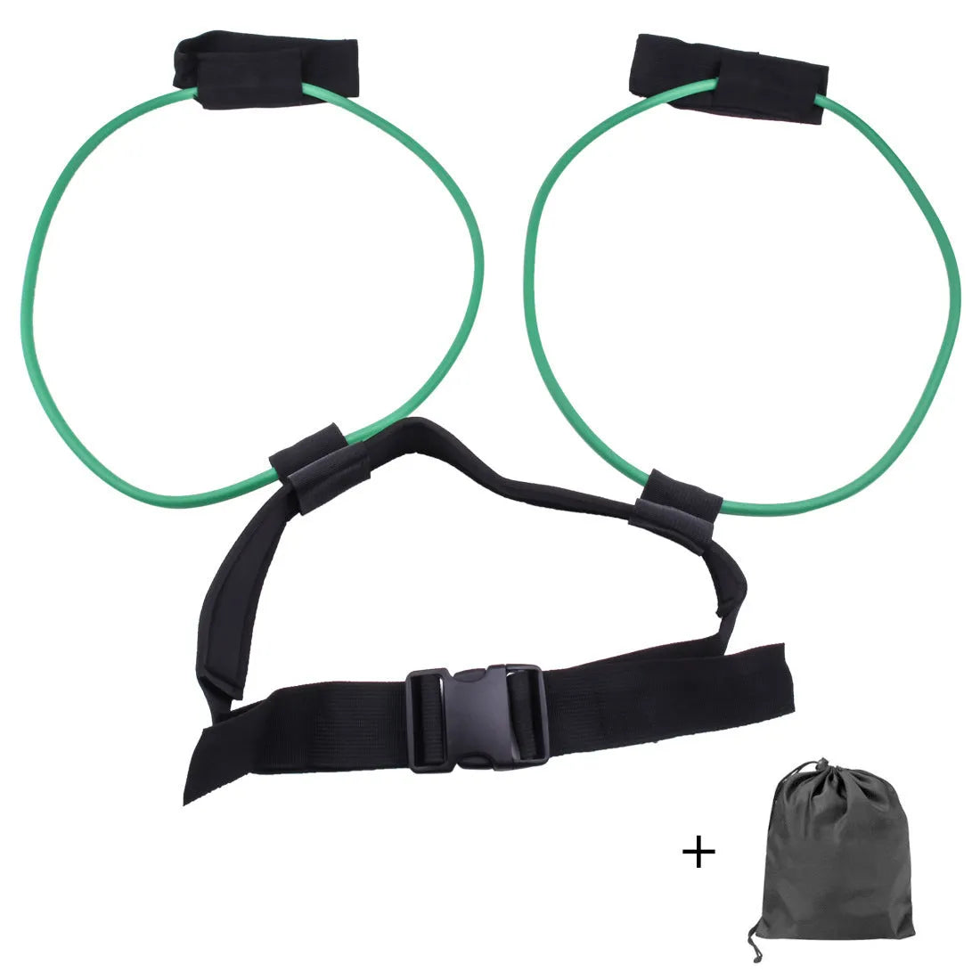 Waist booster leg training belt TPE resistance pull rope with storage bag, 10lb to 30lb colour options