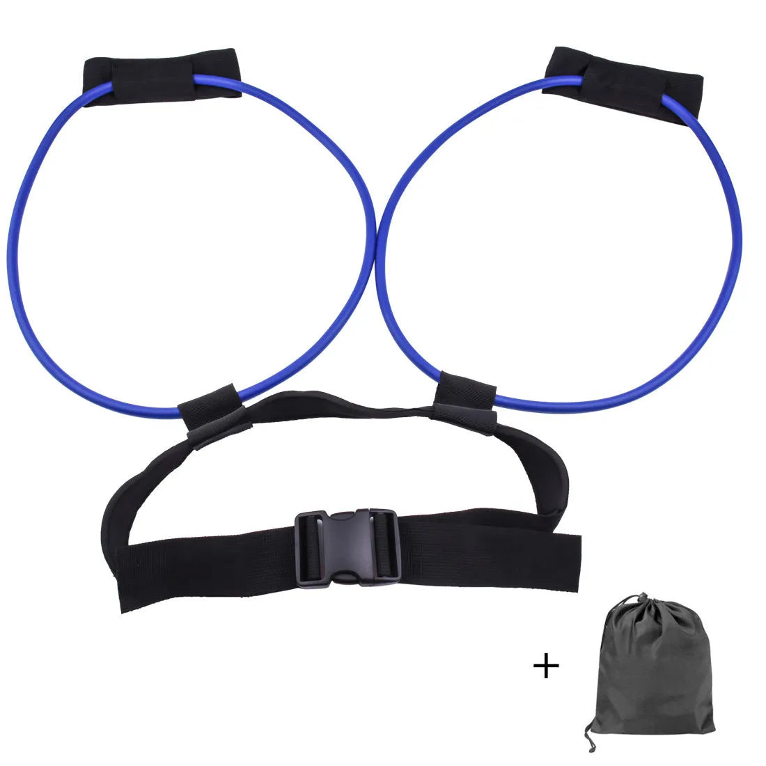 Waist booster leg training belt TPE resistance pull rope with storage bag, 10lb to 30lb colour options