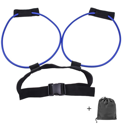 Waist booster leg training belt TPE resistance pull rope with storage bag, 10lb to 30lb colour options