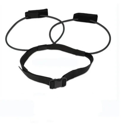 Waist booster leg training belt TPE resistance pull rope with storage bag, 10lb to 30lb colour options