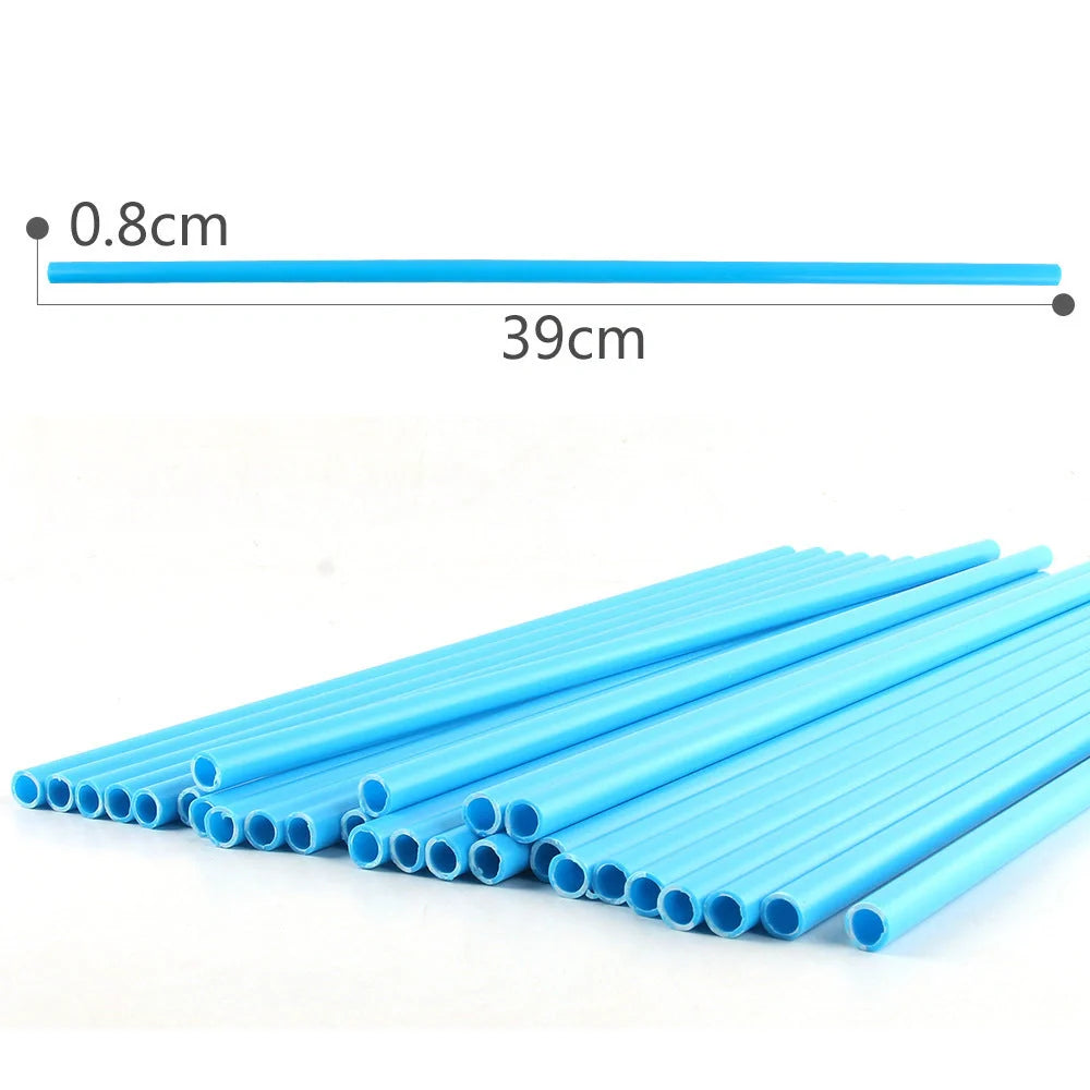 Kids DIY 3D Construction Fort Building Kit with colorful sticks and balls