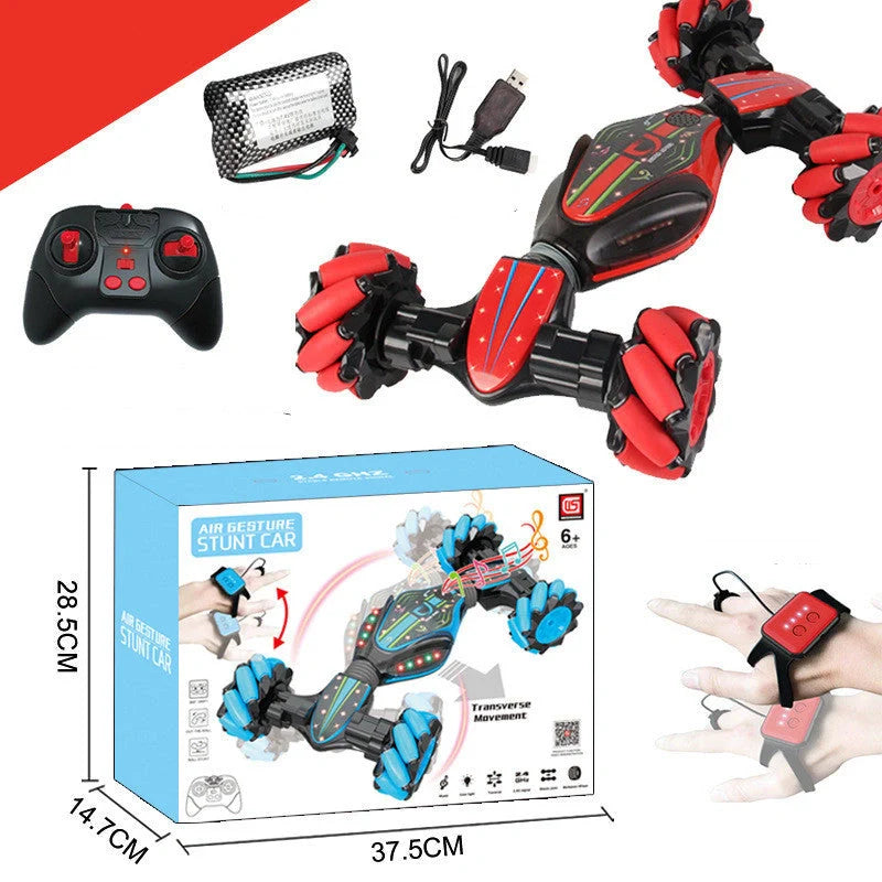 Global Funhood GW124 RC Stunt Car with twist transform feature in action