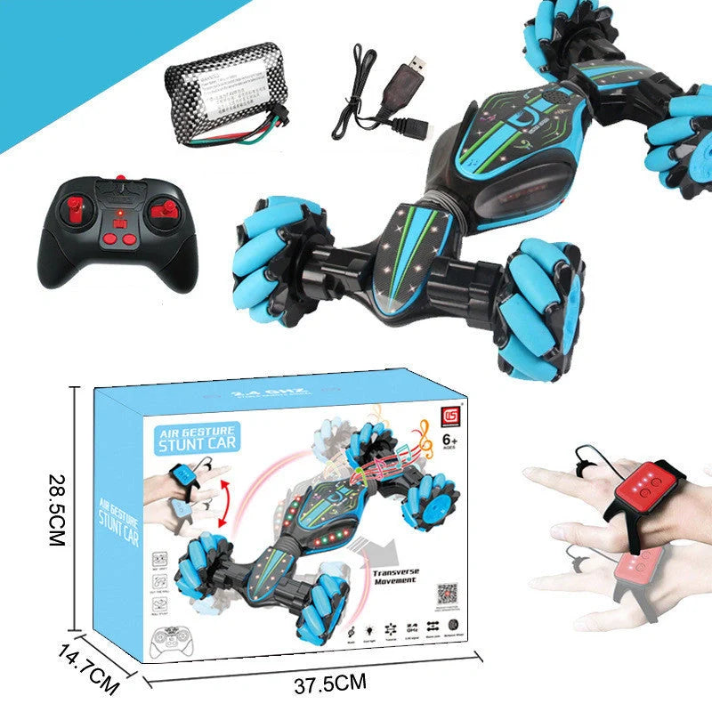 Global Funhood GW124 RC Stunt Car with twist transform feature in action