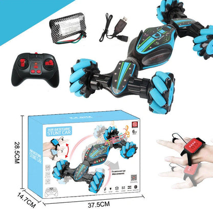 Global Funhood GW124 RC Stunt Car with twist transform feature in action