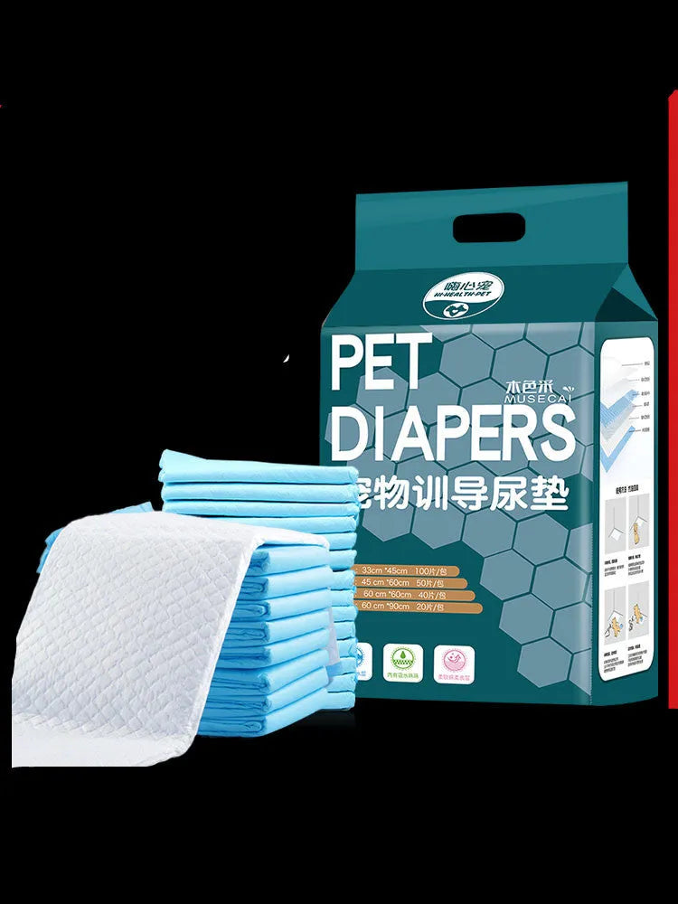 Pet Changing Pad Dog Diapers Thickened Absorbent Deodorant Mats in Cotton Non-Woven Fabric with PE Leak-Proof Bottom Film, Carbon C Fibre Bamboo Charcoal Option, Sizes S M L XL