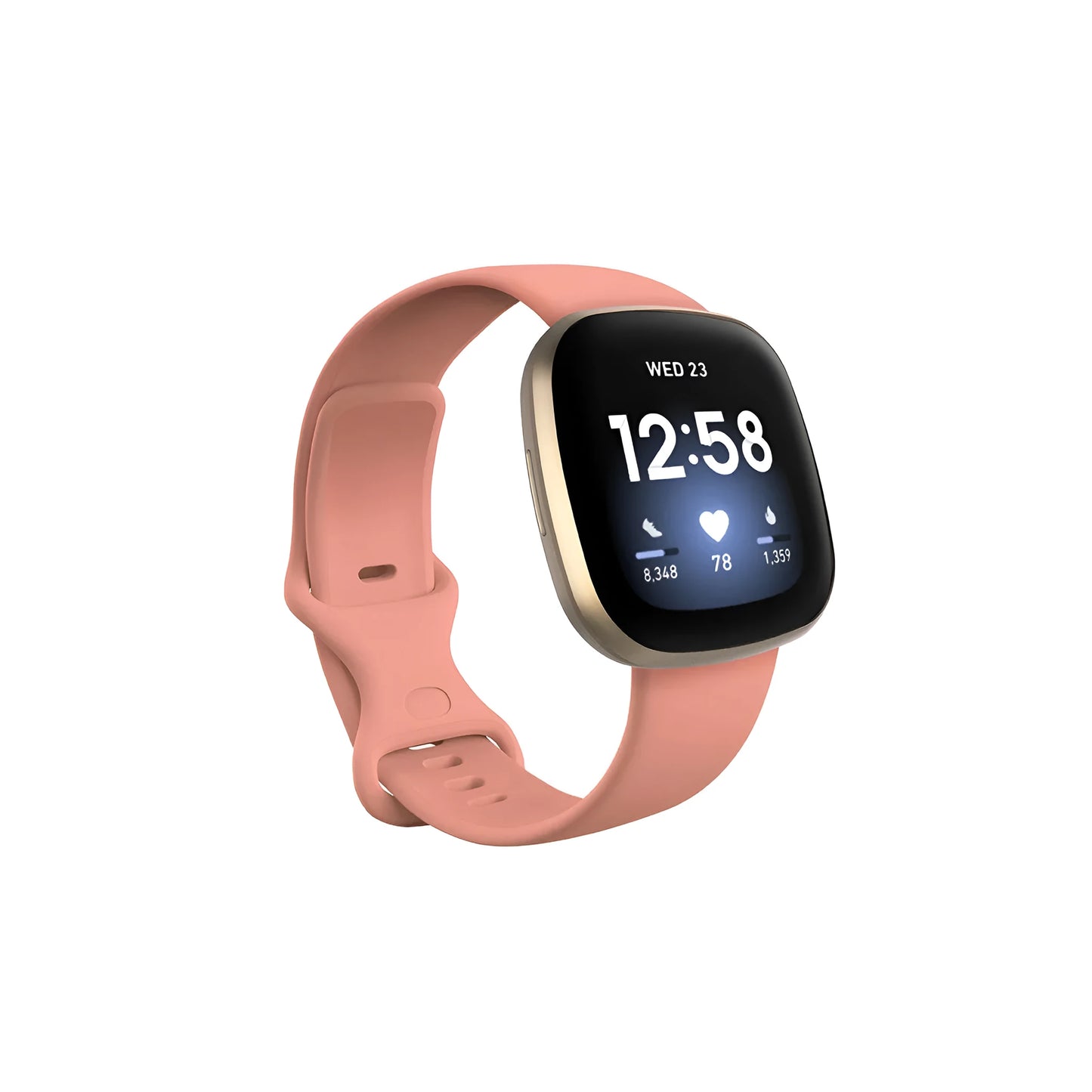 Fitbit Versa 3 smartwatch strap in TPU silicone showing colour options.
