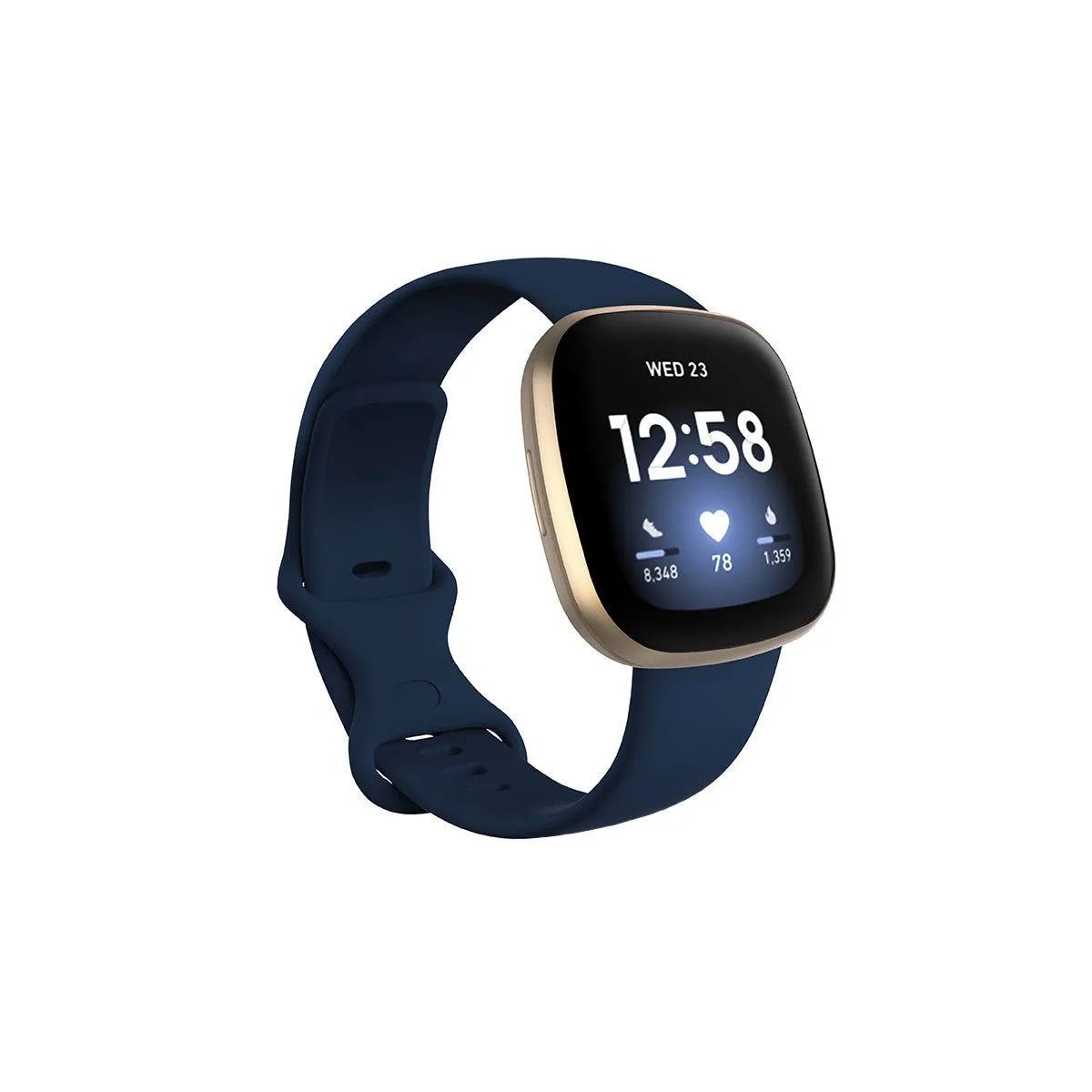 Fitbit Versa 3 smartwatch strap in TPU silicone showing colour options.
