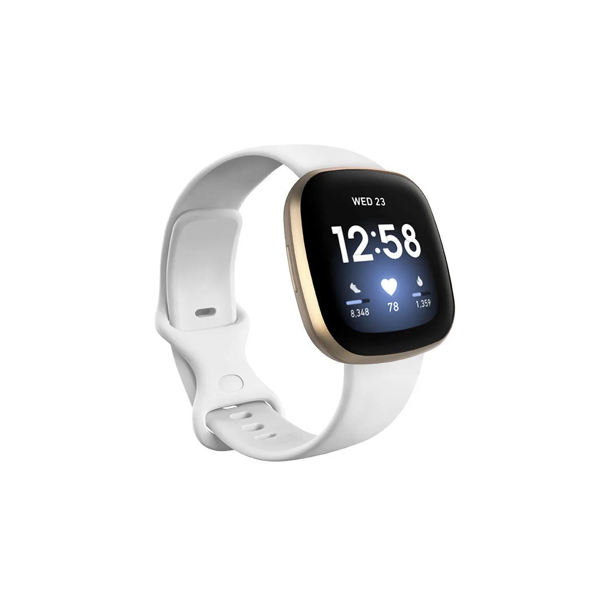 Fitbit Versa 3 smartwatch strap in TPU silicone showing colour options.