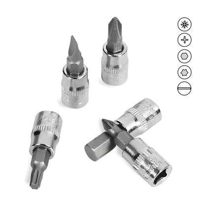 46-piece metric socket set in green storage box with alloy steel tools for automotive repairs