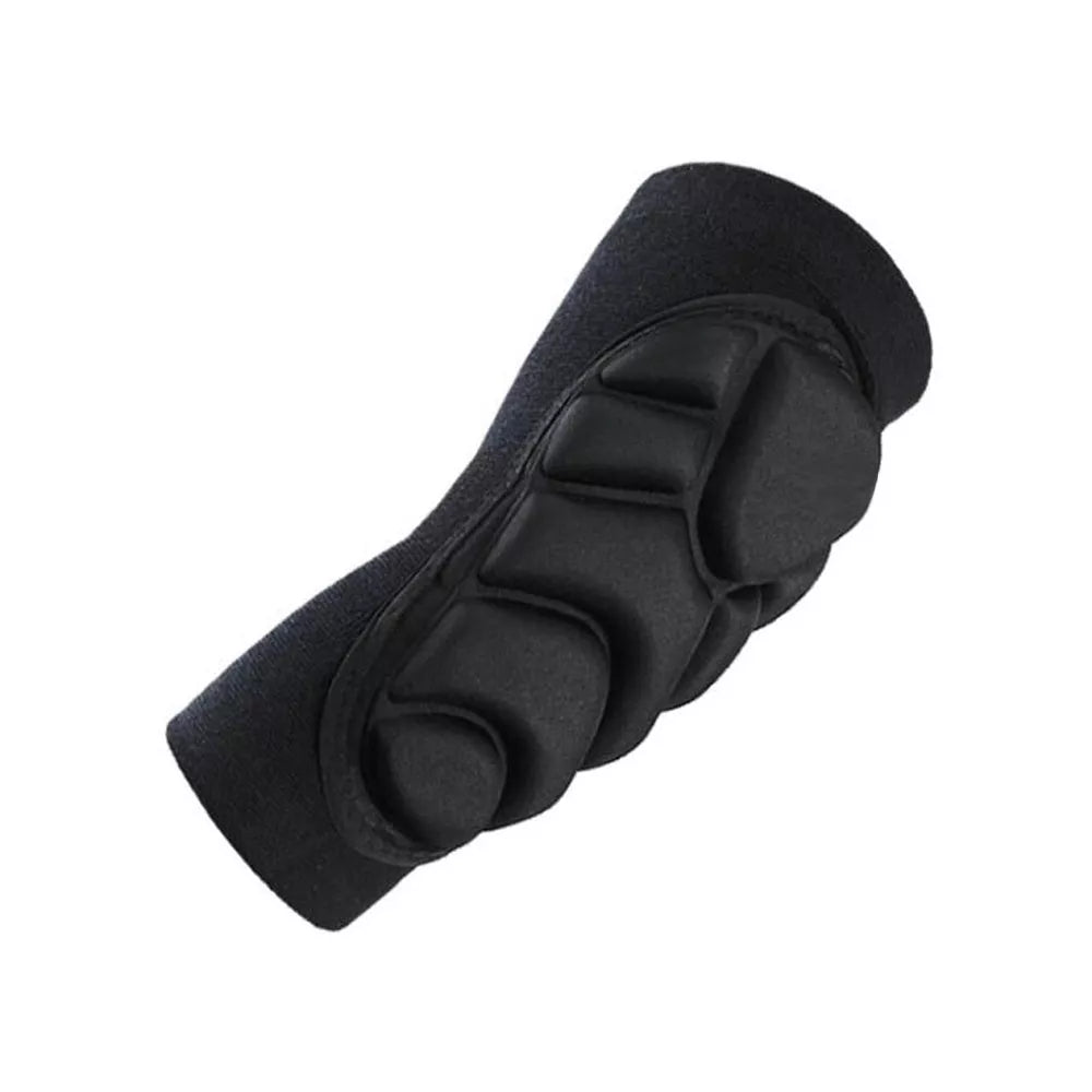 Black sponge thick elbow pads with wristbands for sports and military training