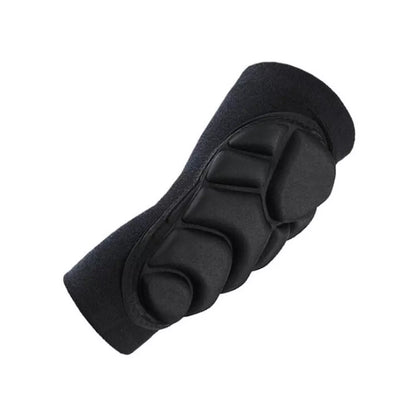 Black sponge thick elbow pads with wristbands for sports and military training