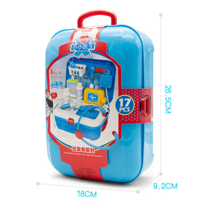 17PCS Children Pretend Play Doctor Toy Set with Portable Backpack