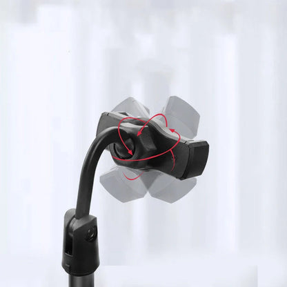 Live streaming phone holder with dimmable LED ring light and adjustable stand