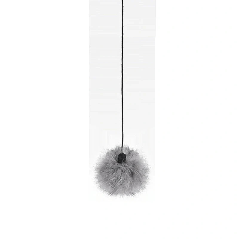 Interactive electronic motion cat toy with real fur ball for engaging playtime