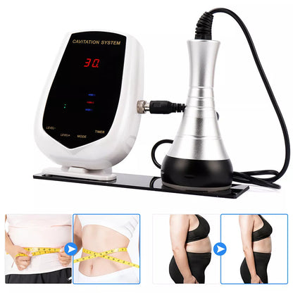 Ultrasonic Fat Rejection Body Sculpting Apparatus in white, compact design for non-invasive fat reduction