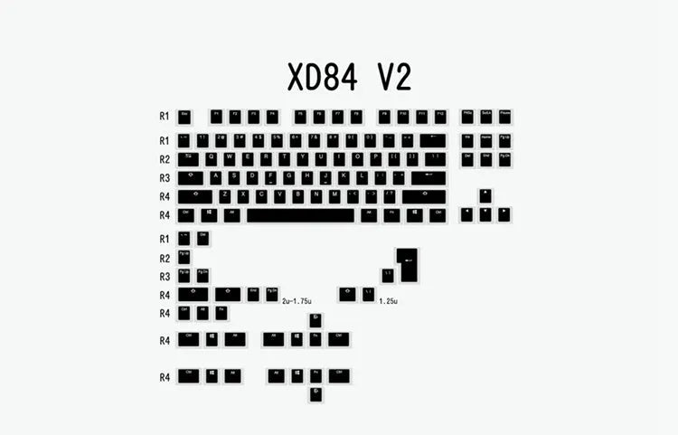 Pudding V2 doubleshot PBT mechanical keyboard keycaps with white/black retro colourway and translucent legends for backlit keyboards