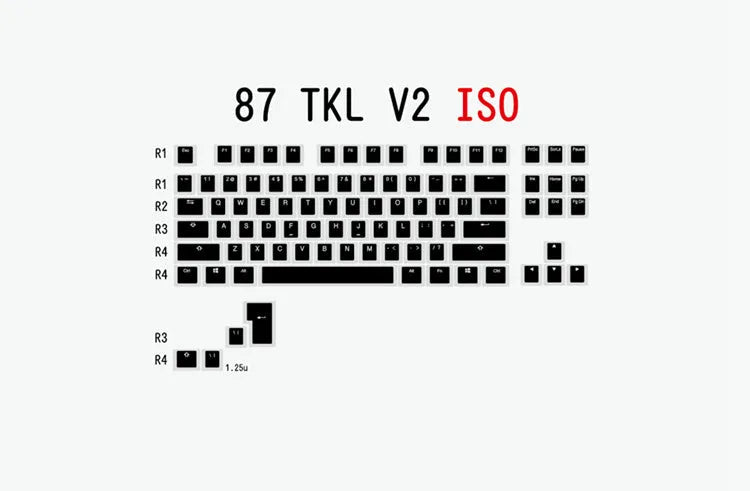 Pudding V2 doubleshot PBT mechanical keyboard keycaps with white/black retro colourway and translucent legends for backlit keyboards