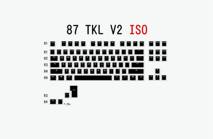 Pudding V2 doubleshot PBT mechanical keyboard keycaps with white/black retro colourway and translucent legends for backlit keyboards
