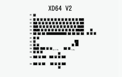Pudding V2 doubleshot PBT mechanical keyboard keycaps with white/black retro colourway and translucent legends for backlit keyboards