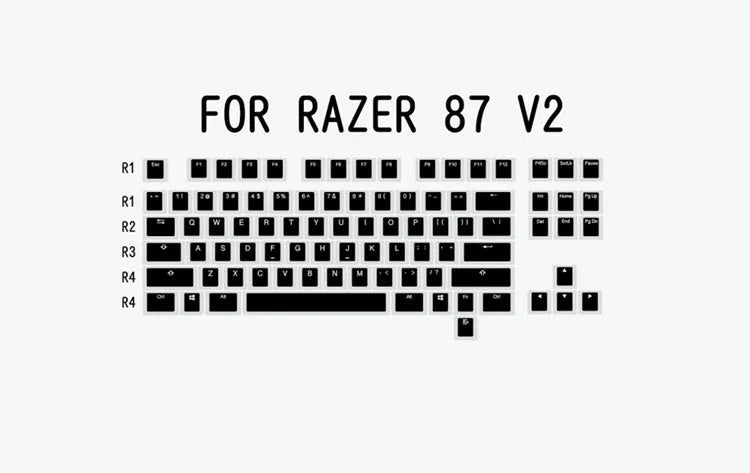 Pudding V2 doubleshot PBT mechanical keyboard keycaps with white/black retro colourway and translucent legends for backlit keyboards