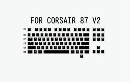 Pudding V2 doubleshot PBT mechanical keyboard keycaps with white/black retro colourway and translucent legends for backlit keyboards