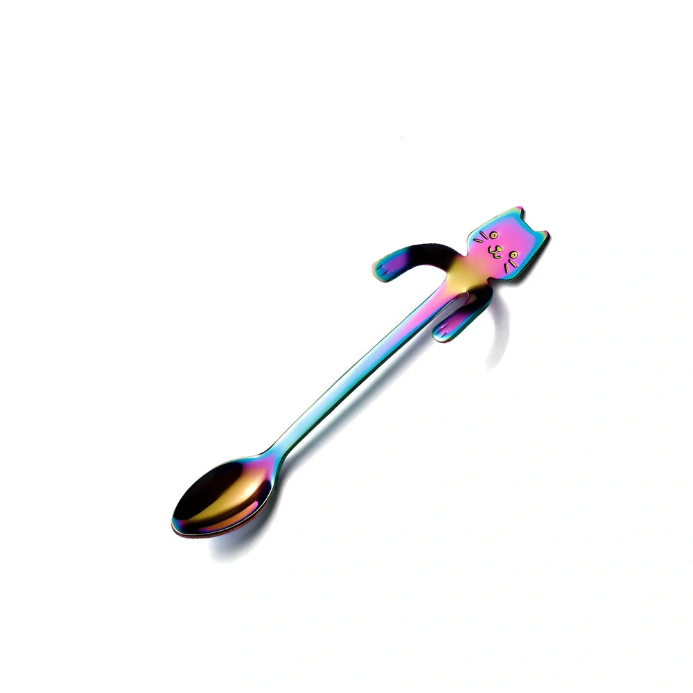 304 stainless steel coffee spoon with cartoon animal handle measuring 11.8cm length