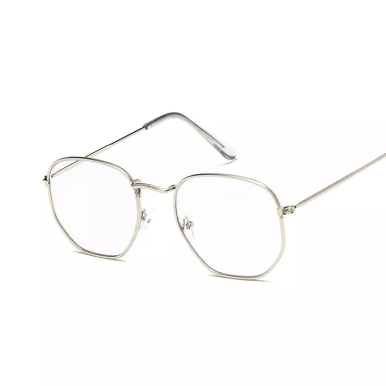 Metal Polygonal Sunglasses with retro design and UV protection