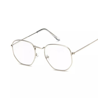 Metal Polygonal Sunglasses with retro design and UV protection