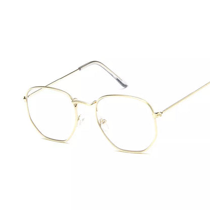 Metal Polygonal Sunglasses with retro design and UV protection