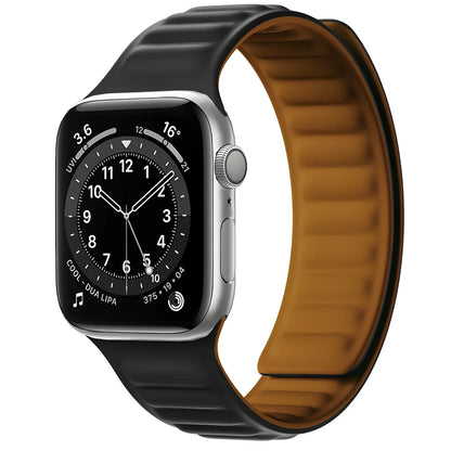 45g silicone magnetic watch strap in multiple colours showing magnetic closure mechanism