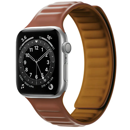 45g silicone magnetic watch strap in multiple colours showing magnetic closure mechanism