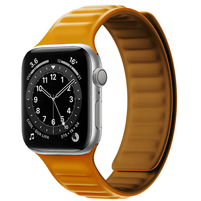 45g silicone magnetic watch strap in multiple colours showing magnetic closure mechanism