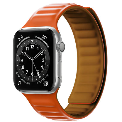 45g silicone magnetic watch strap in multiple colours showing magnetic closure mechanism