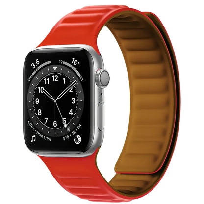 45g silicone magnetic watch strap in multiple colours showing magnetic closure mechanism