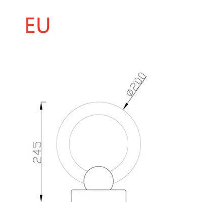 Wooden circular Nordic style chandelier with acrylic shade, shown in 20cm and 30cm diameter options.