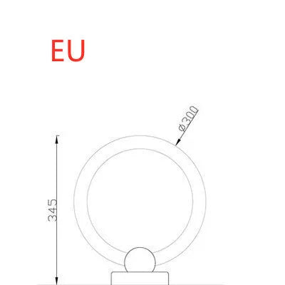 Wooden circular Nordic style chandelier with acrylic shade, shown in 20cm and 30cm diameter options.