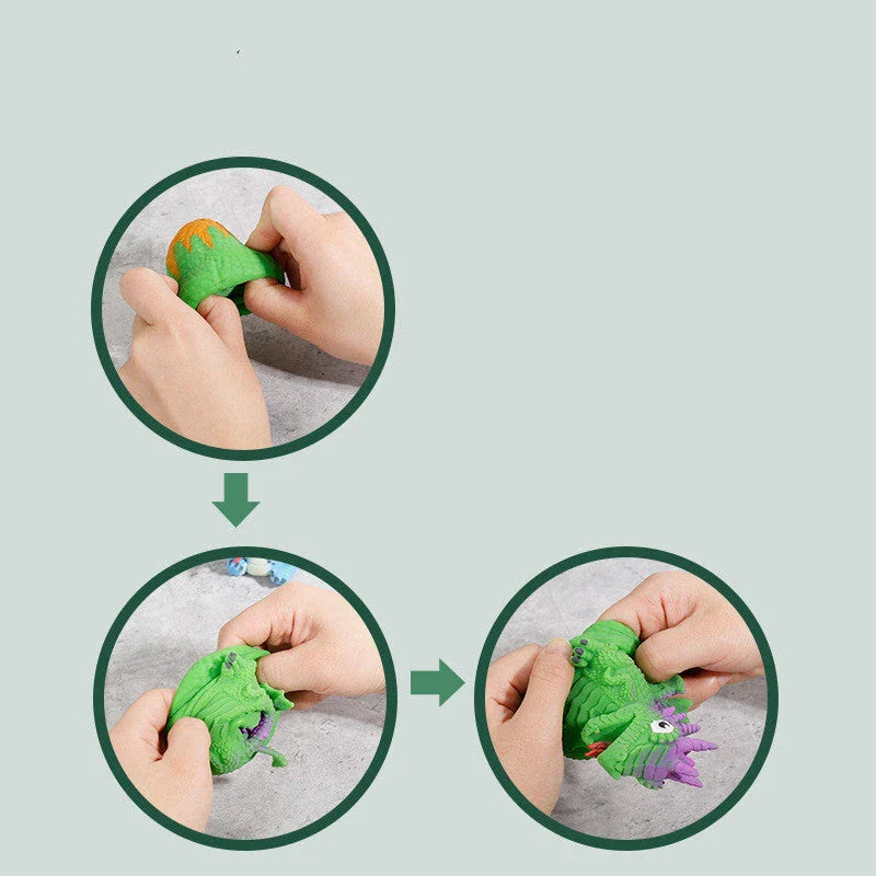 Hhomeenjoy Flip-It Dinosaur Egg Soft Sensory Toy - Fun Fidget Stress Relief for Kids & Adults