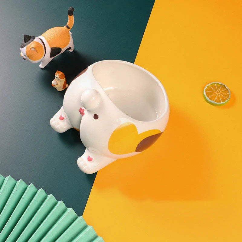 Hhomeenjoy Stylish Ceramic Pet Bowls: Designed for Comfort and Convenience