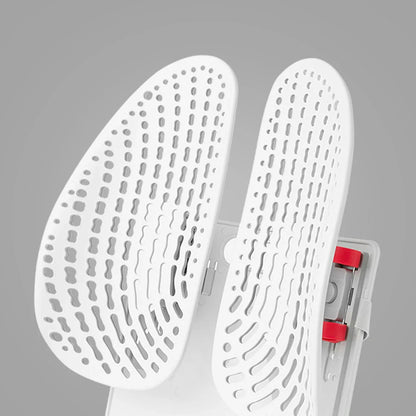 Adjustable lumbar support cushion with ventilated mesh for cars and office chairs