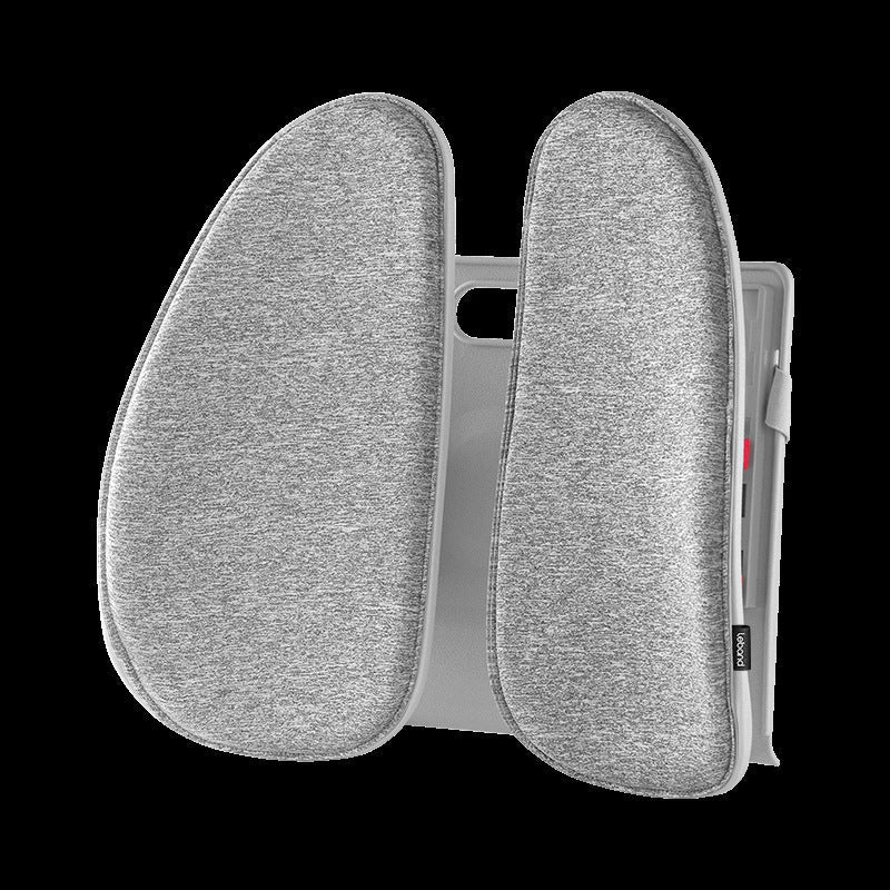 Adjustable lumbar support cushion with ventilated mesh for cars and office chairs