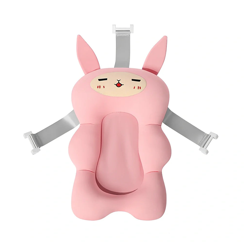 Newborn bath suspension pad with milk silk fabric and EPS particle filling for infant bathing support