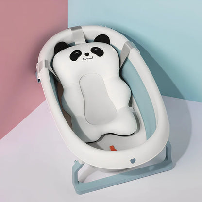 Newborn bath suspension pad with milk silk fabric and EPS particle filling for infant bathing support