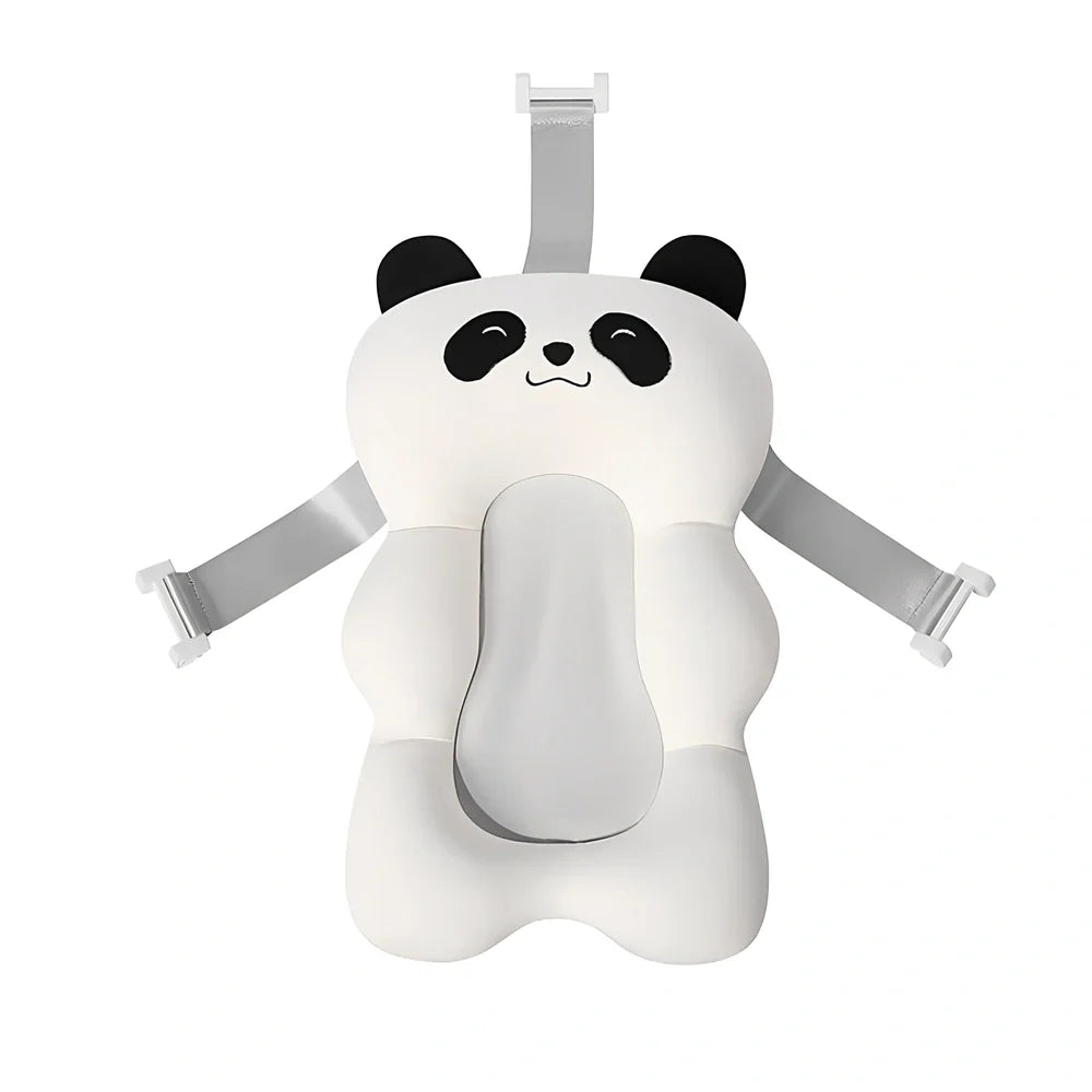 Newborn bath suspension pad with milk silk fabric and EPS particle filling for infant bathing support