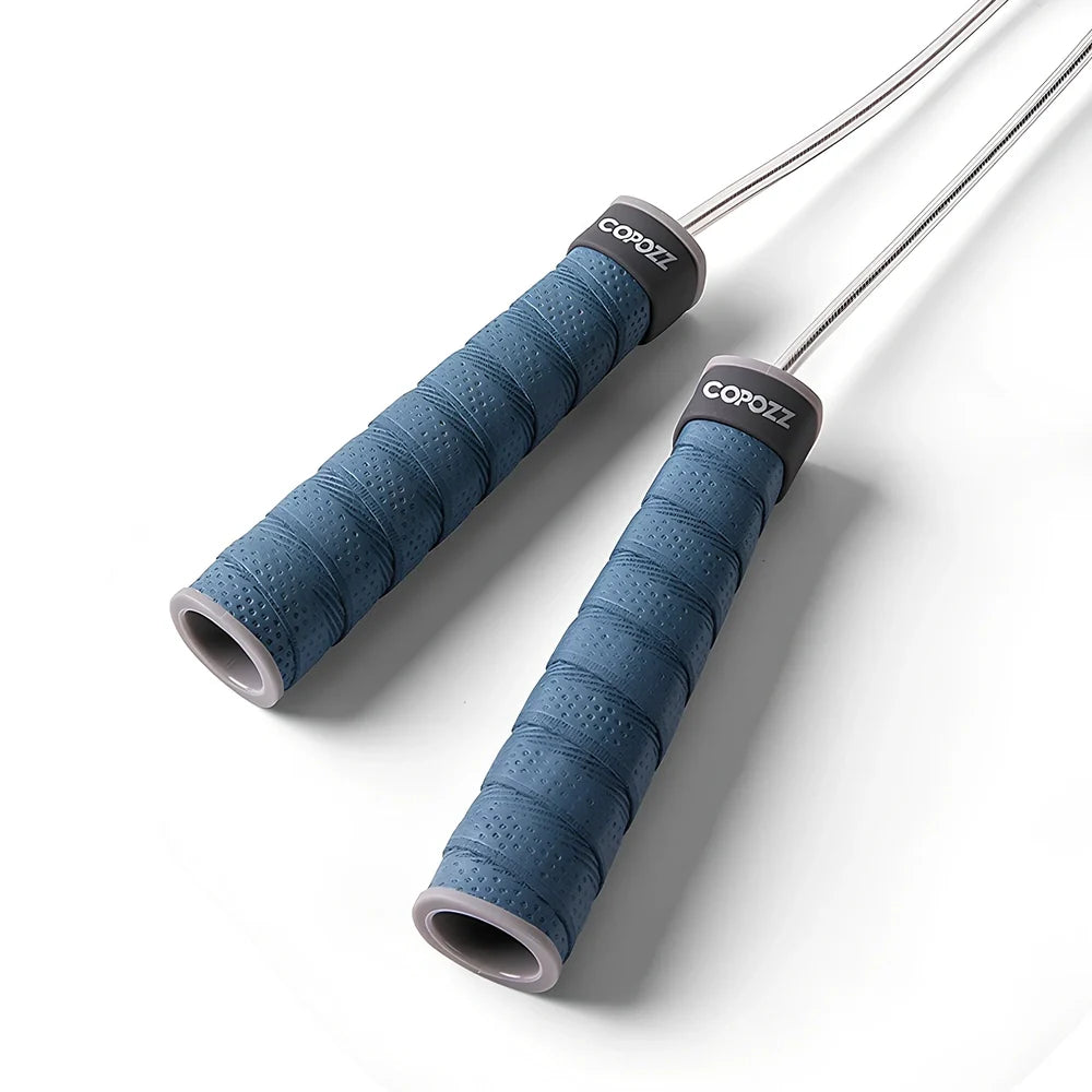 Professional silicone skipping rope with ball bearing handles and 3-metre cord for fitness training